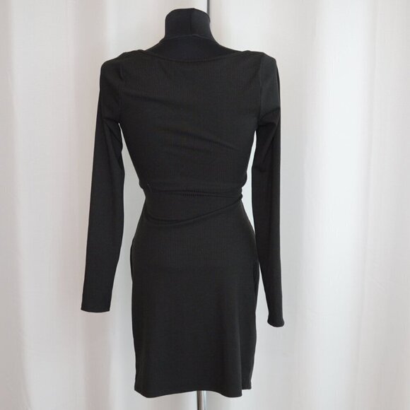 ASTR the Label Ribbed Black Mini Cutout Dress Sz S - Picture 4 of 9